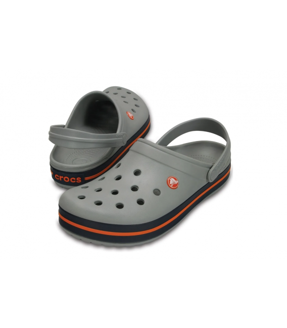 CROCS Crocs Crocband Terlik Sandalet Açık Gri / Lacivert unisexKADIN