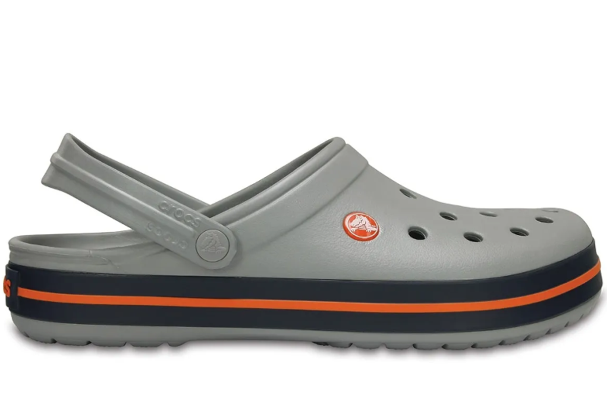 CROCS Crocs Crocband Terlik Sandalet Açık Gri / Lacivert unisexKADIN